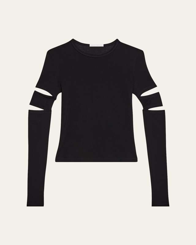 Long-Sleeve Slash Top